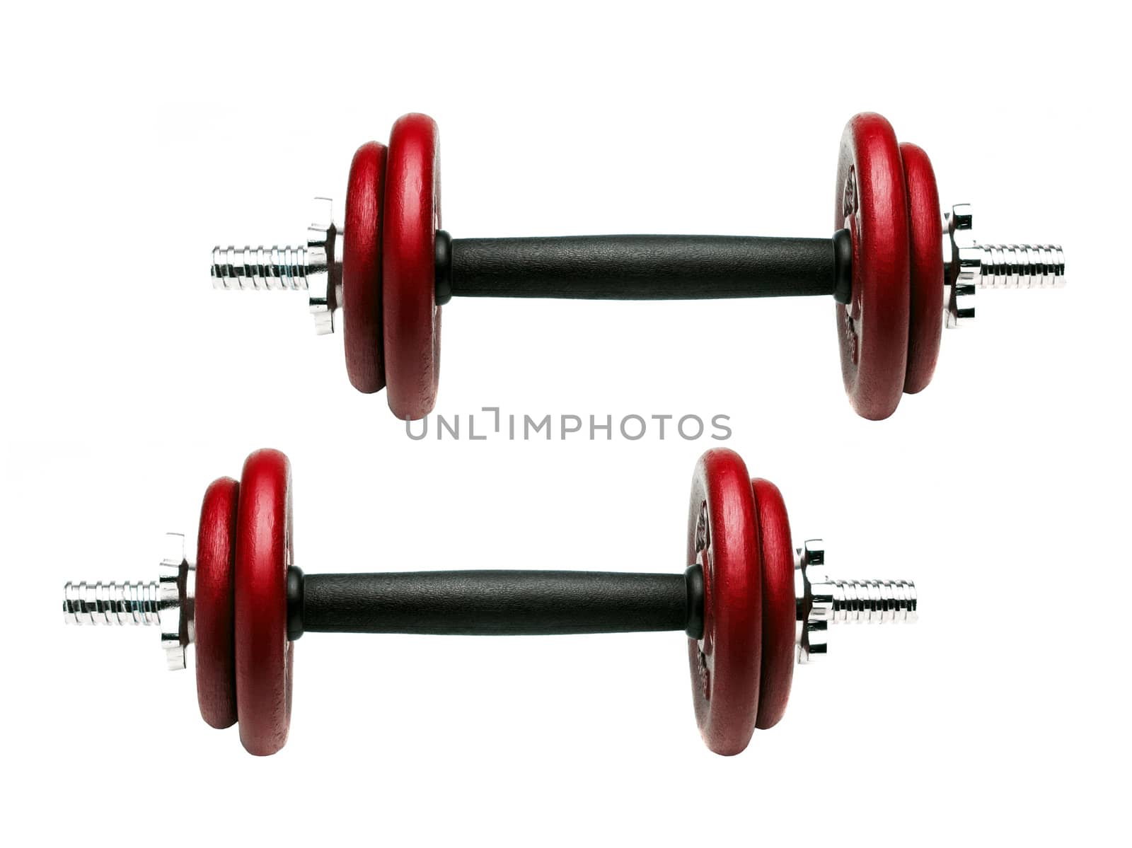Chromed fitness exercise equipment dumbbell weight