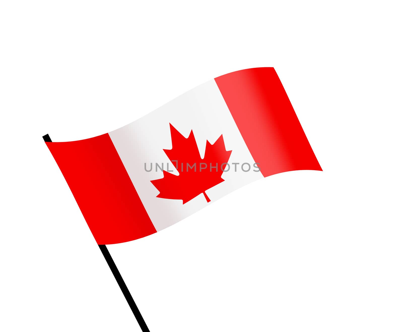 waving flag of Canada