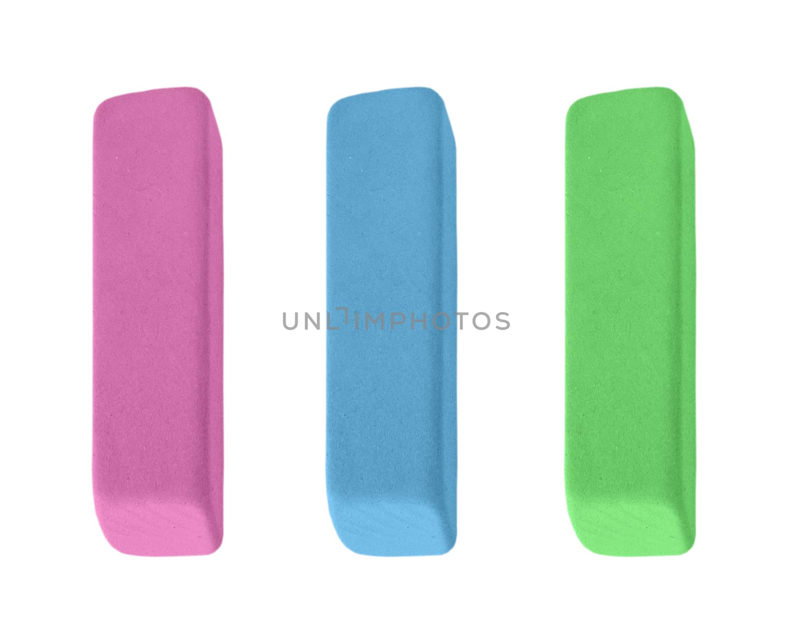 close up of an erasers