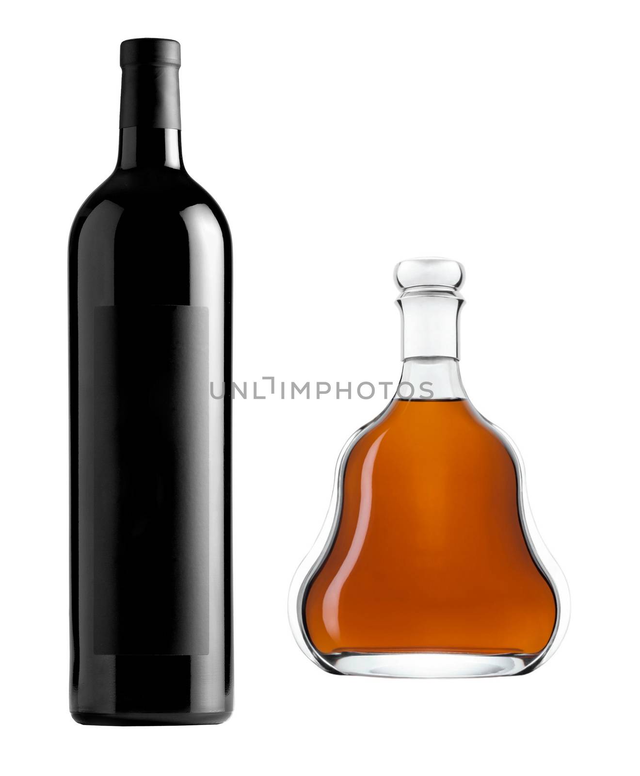 Whiskey bottle isolated