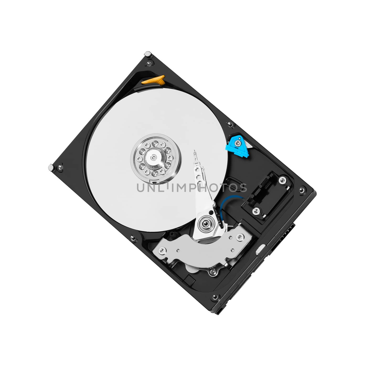 Hard disk drive HDD isolated on white background
