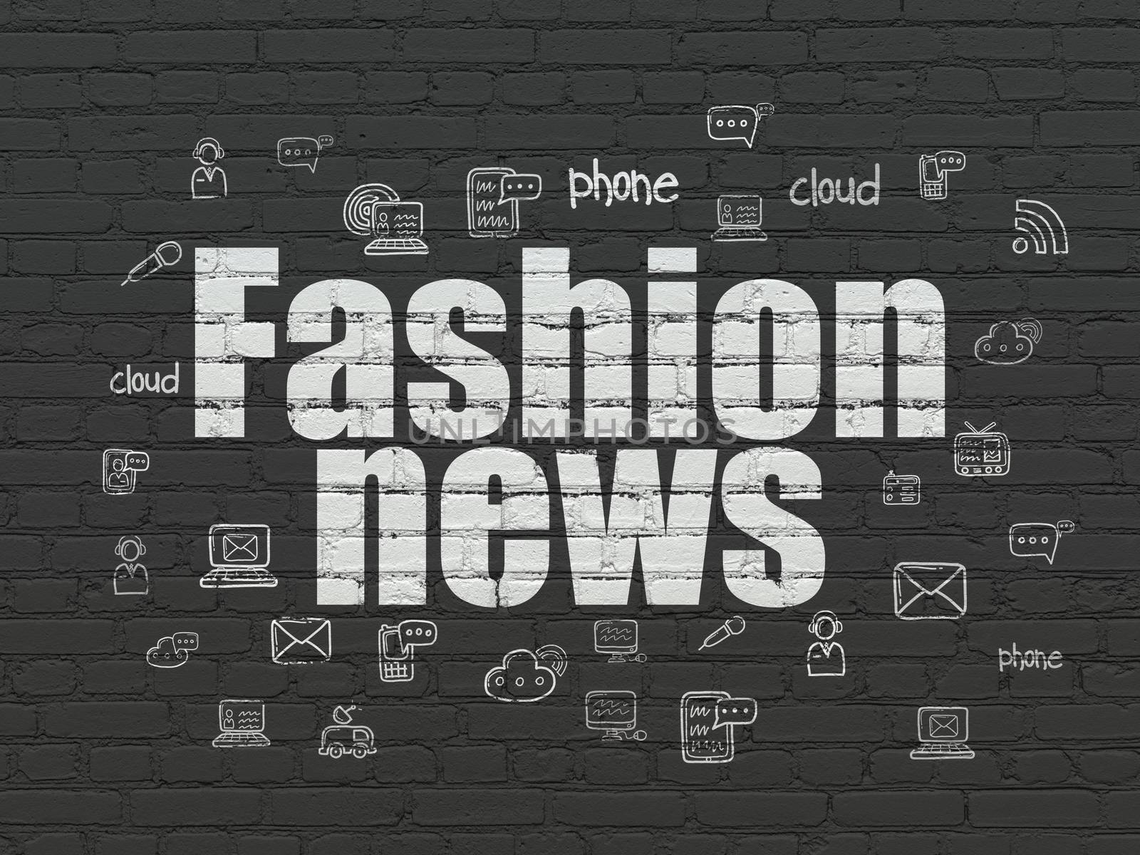 News concept: Fashion News on wall background by maxkabakov