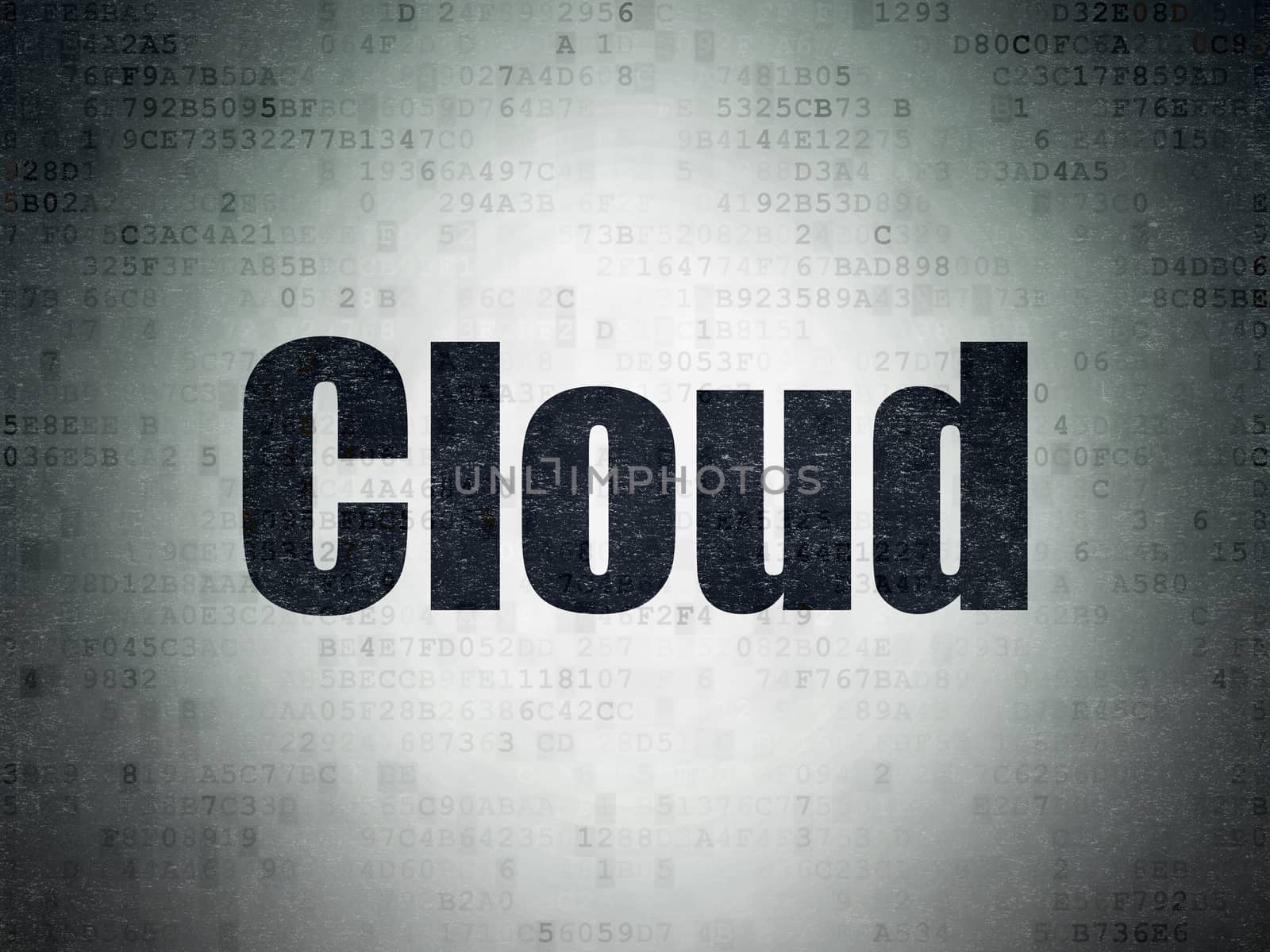 Cloud technology concept: Cloud on Digital Paper background by maxkabakov