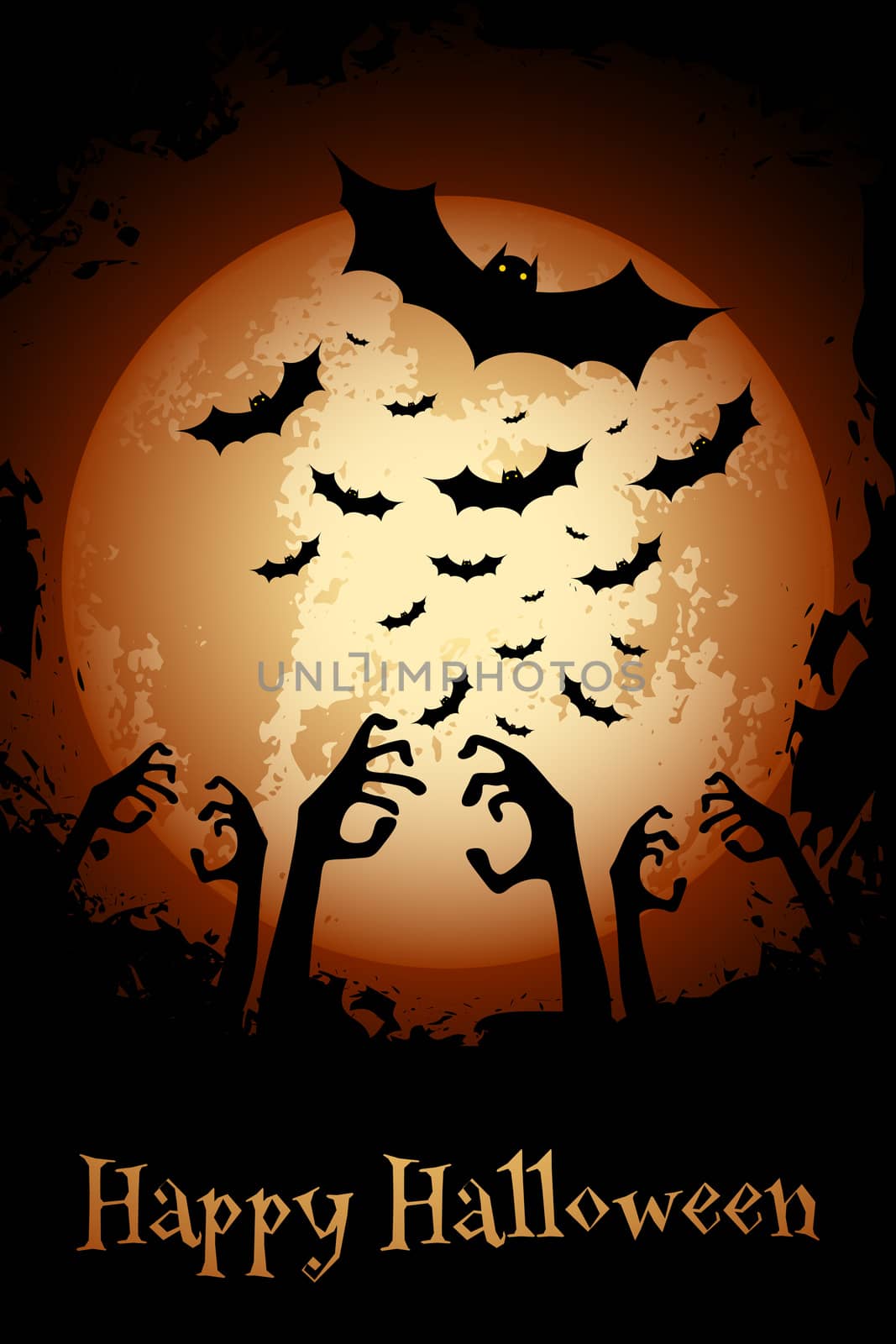 Halloween Poster. Grungy Background. by WaD