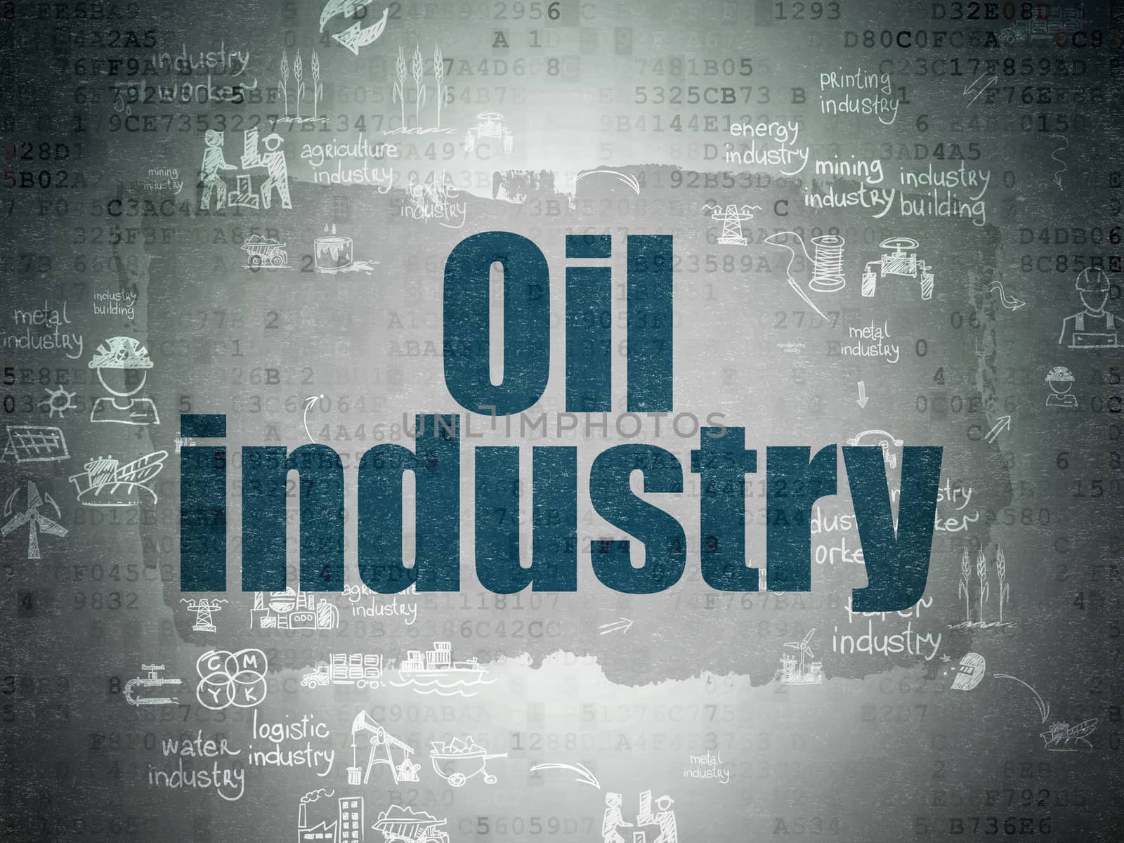 Industry concept: Oil Industry on Digital Paper background by maxkabakov