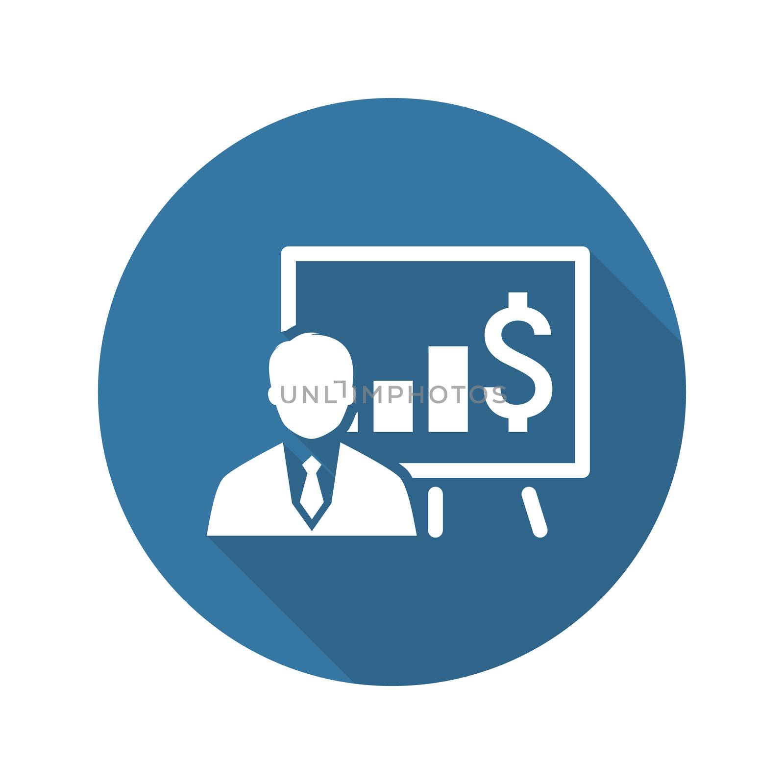 Business Training Icon. Online Learning. Flat Design. by WaD