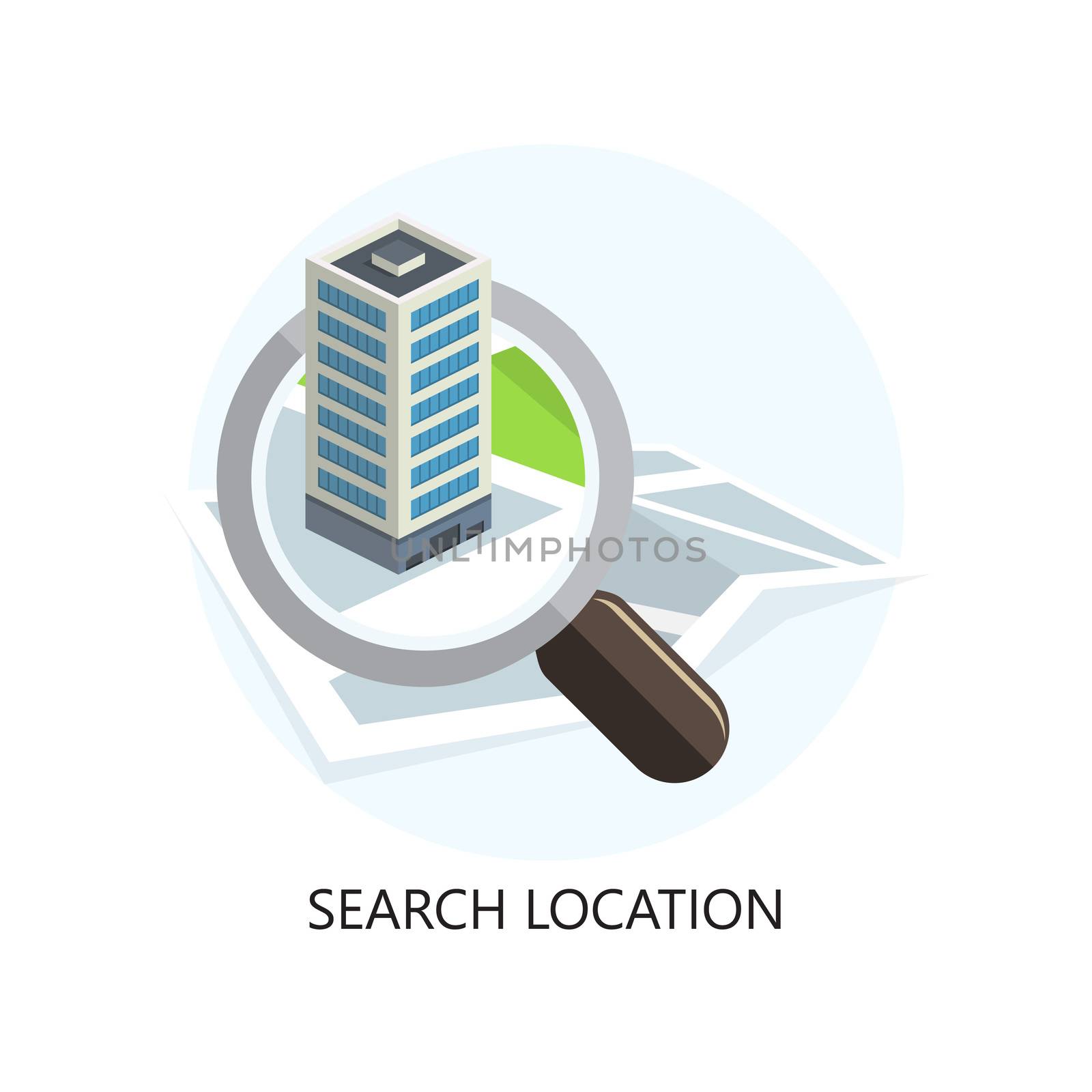 Location Icon. Search Concept. Flat Design. by WaD