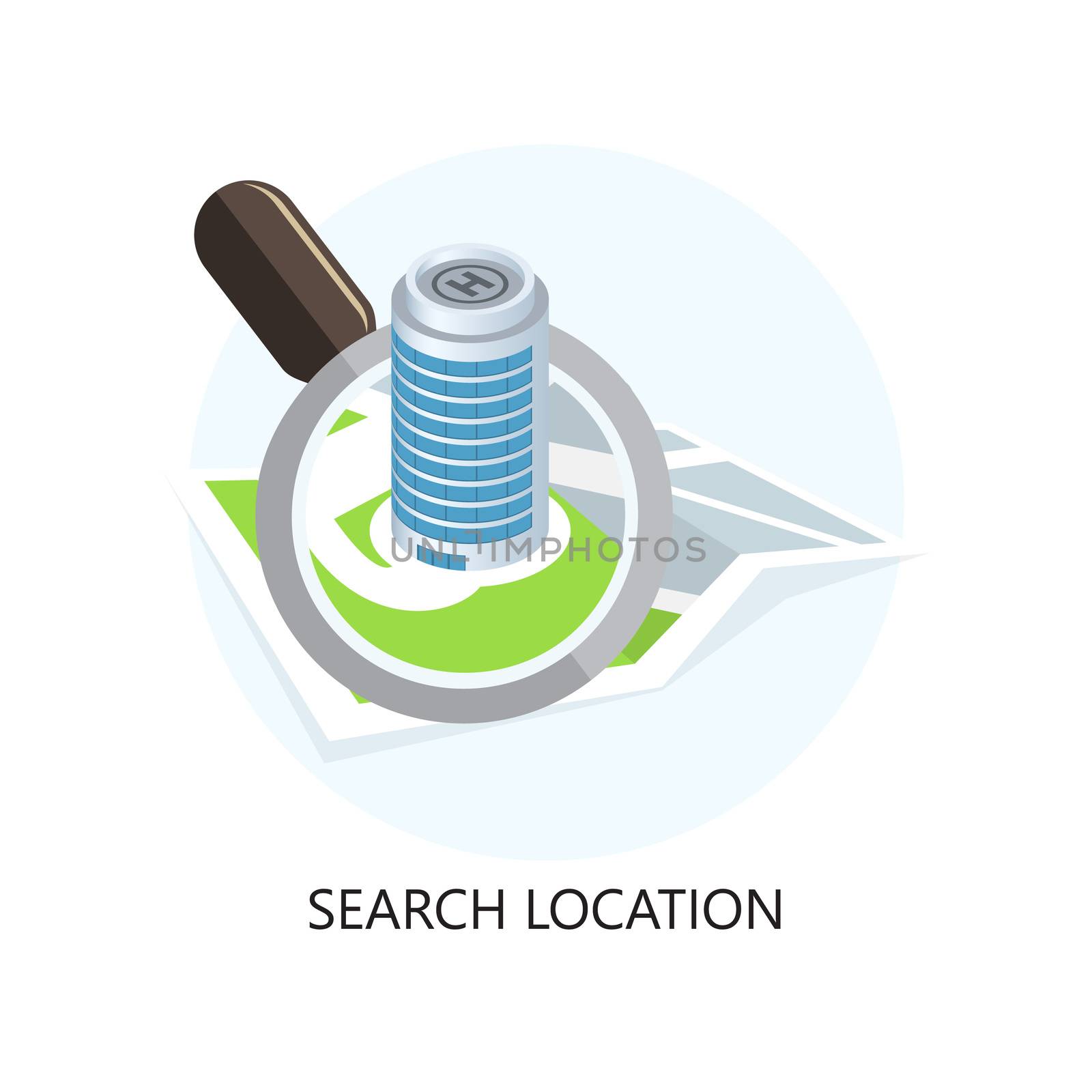 Location Icon. Search Concept. Flat Design. Isolated Illustration.