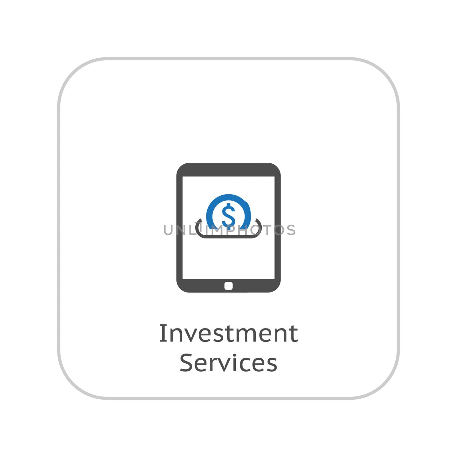 Flat Design Investment Services Icon. Isolated Illustration. by WaD