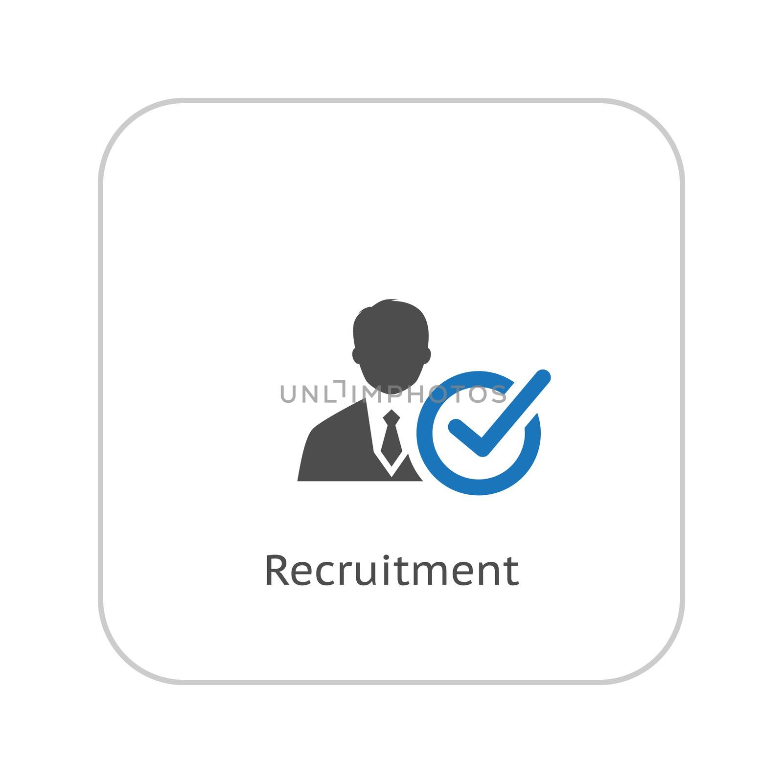 Recruitment Icon. Business Concept. Flat Design. Isolated Illustration.