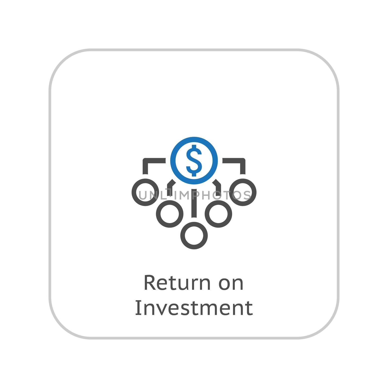 Return on Investment Icon. Business Concept. Flat Design. Isolated Illustration.