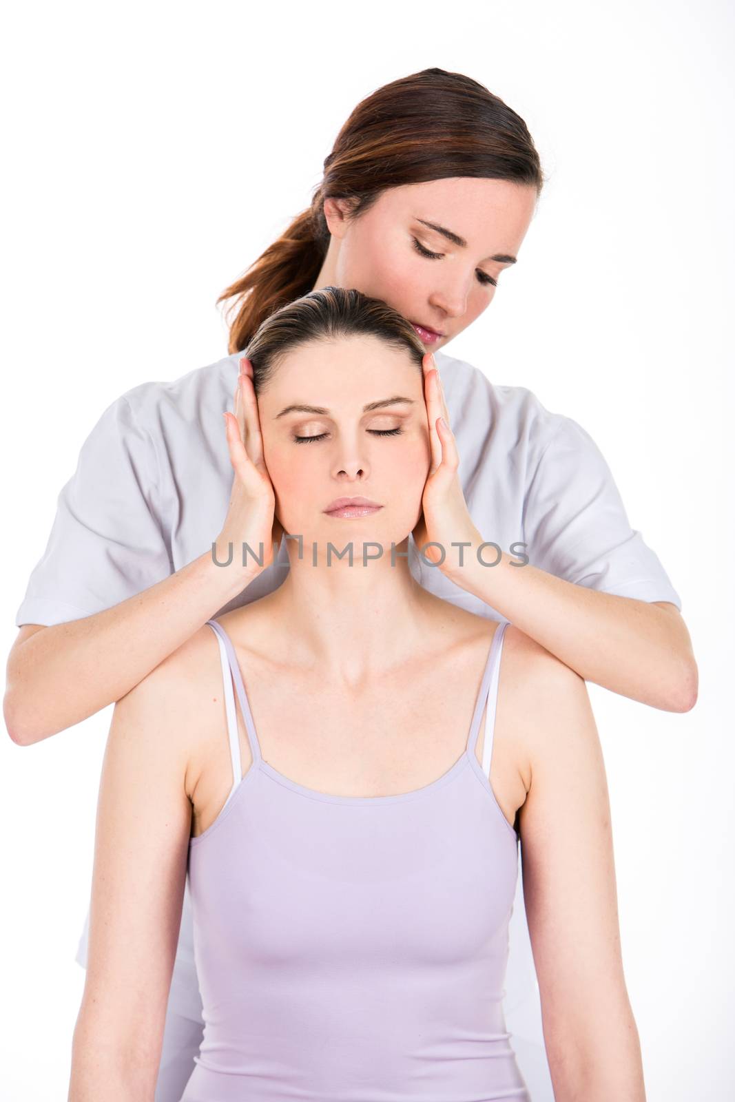 doctor evaluation neck by Flareimage