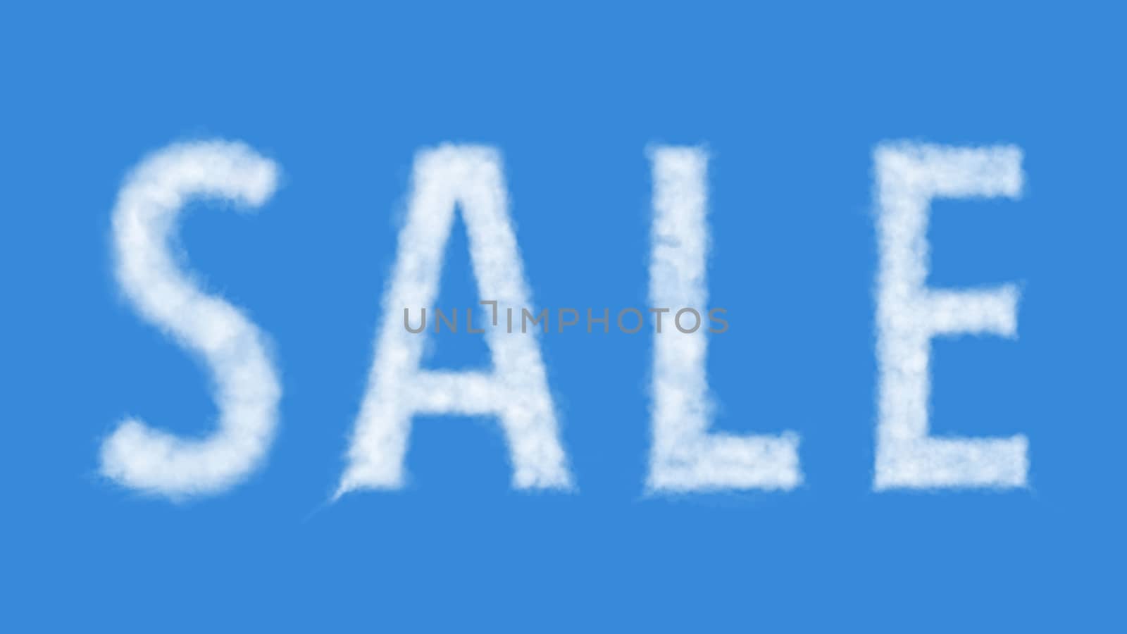 illustration of cloud sale in blue sky