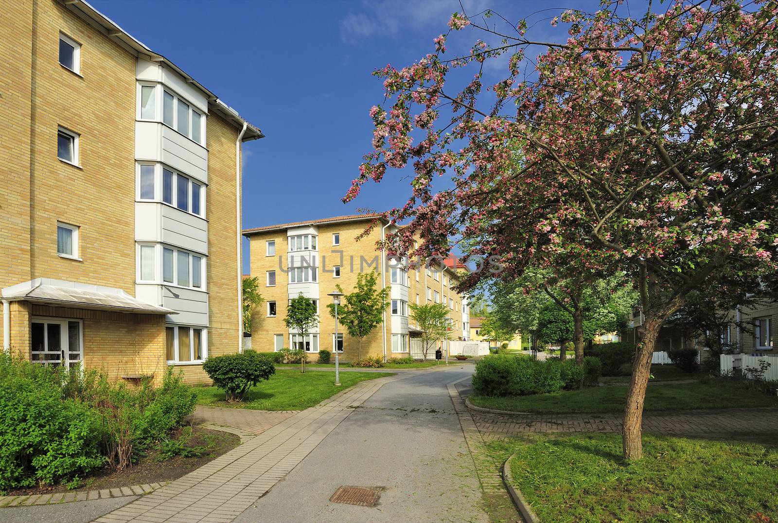 Apartment buildings in Mälarhöjden - Stockholm.