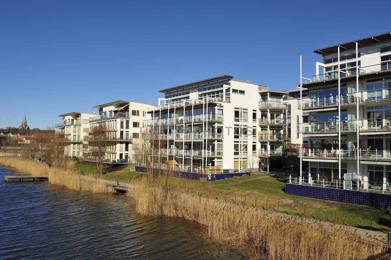 Apartment buildings in Hammarby Sjöstad - Stockholm.