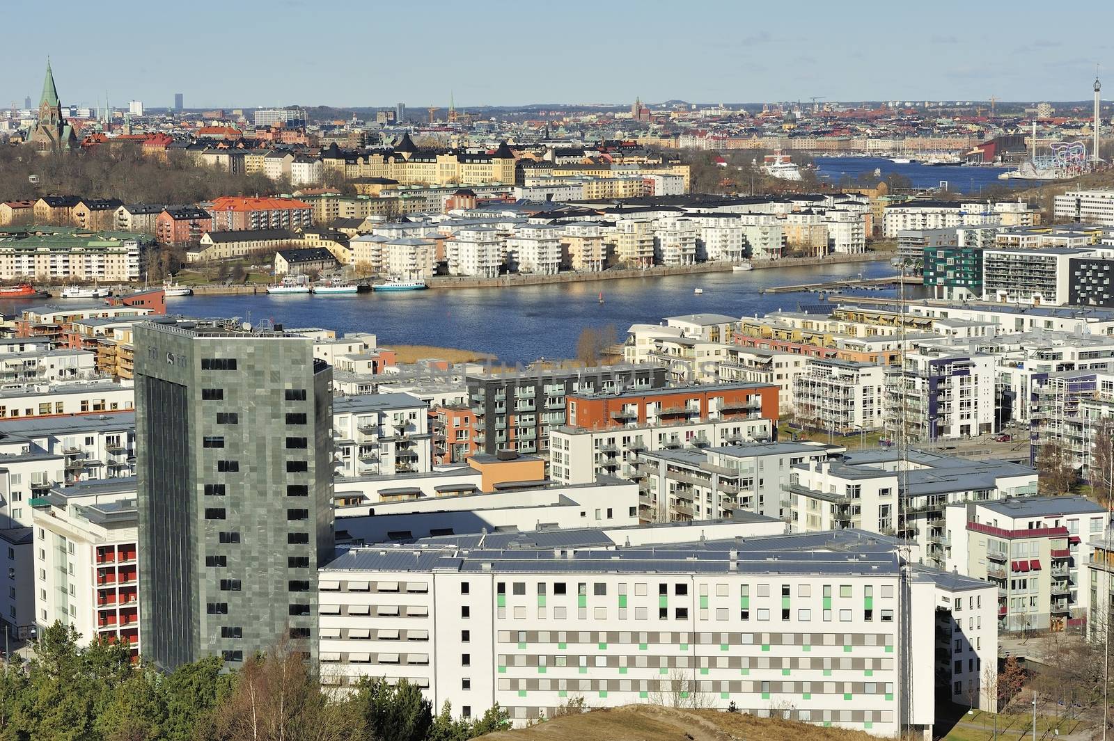 High angle view of Stockholm.