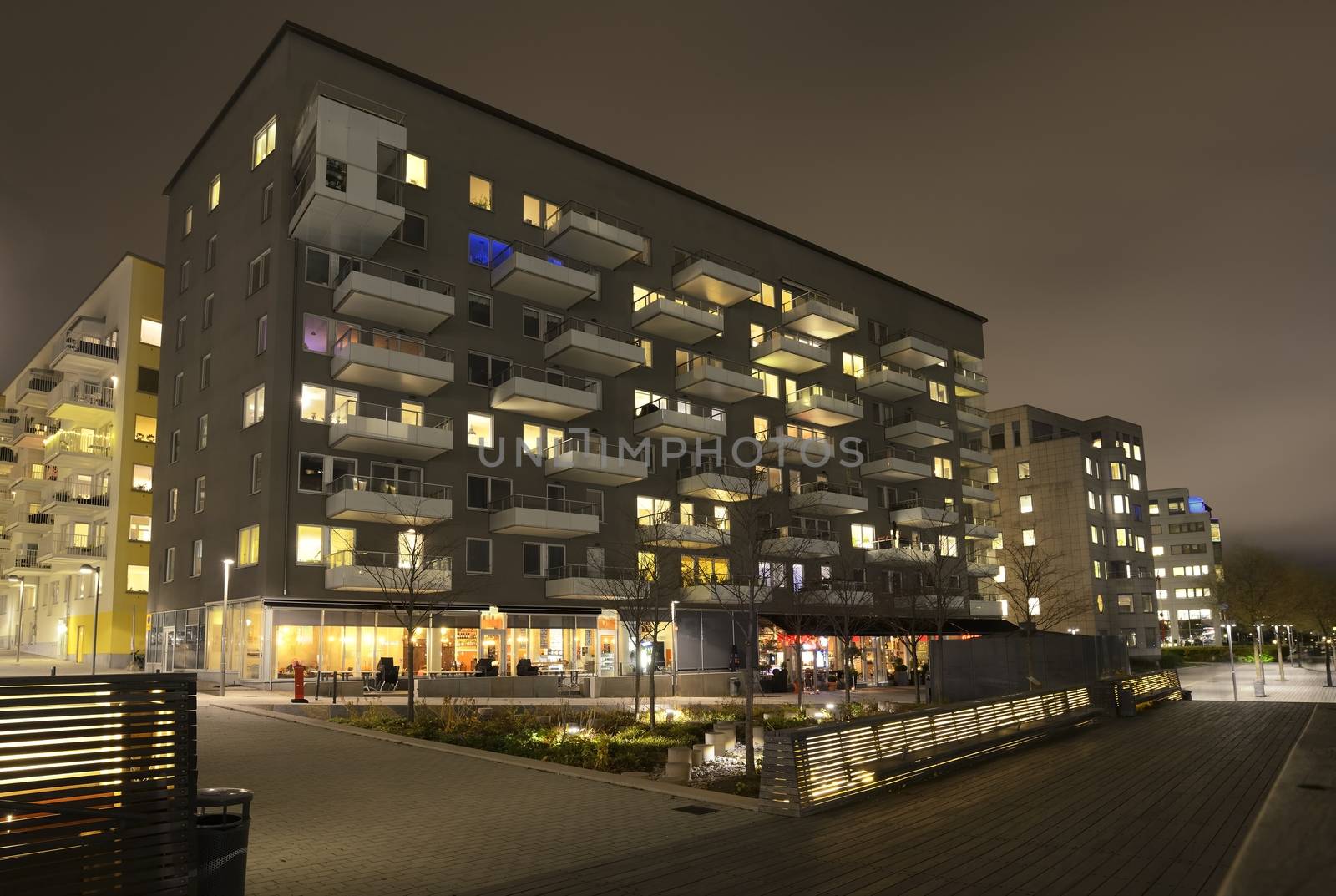 Apartment buildings in Liljeholmen - Stockholm.