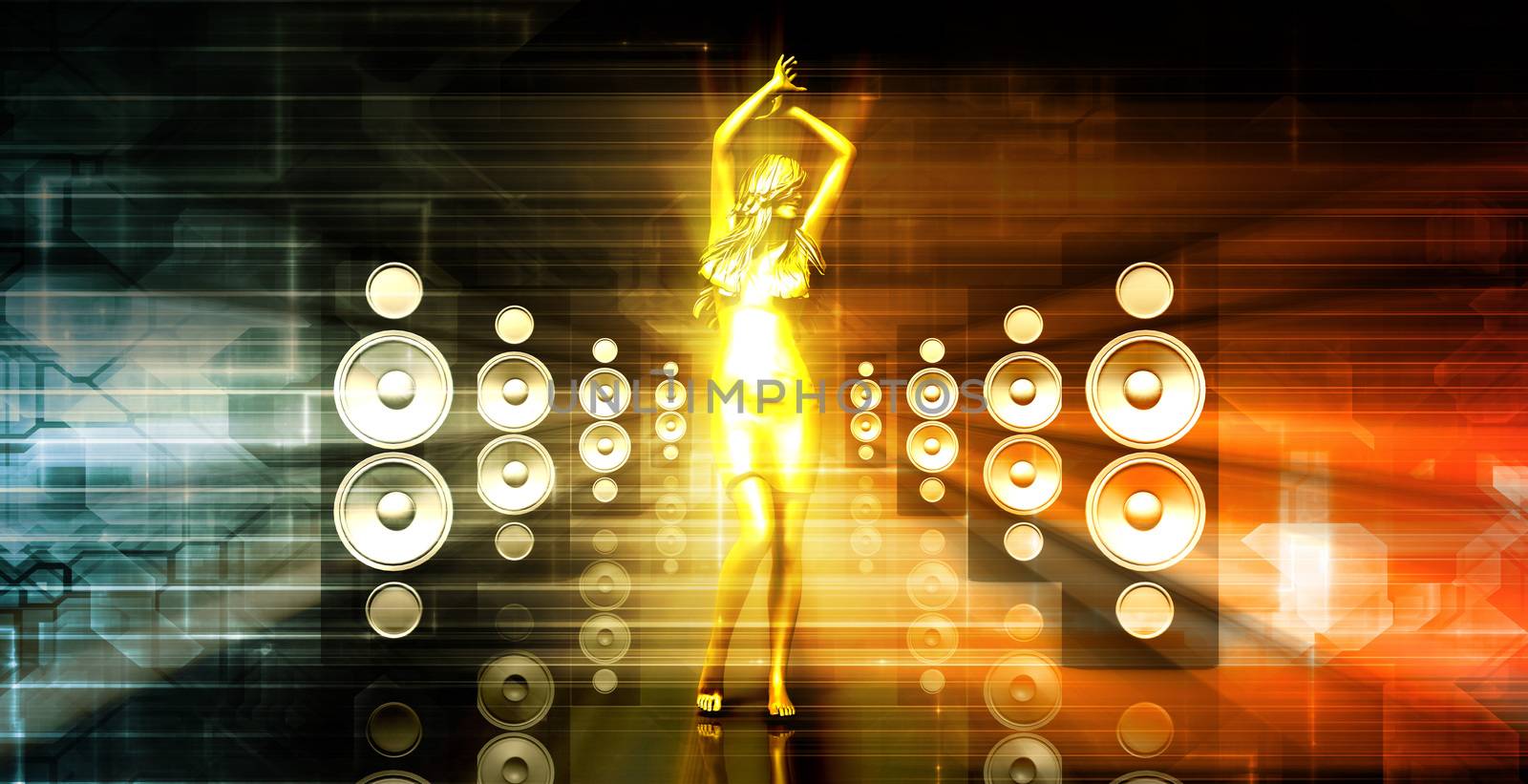 Lady in the Nightclub Grooving to the Beats