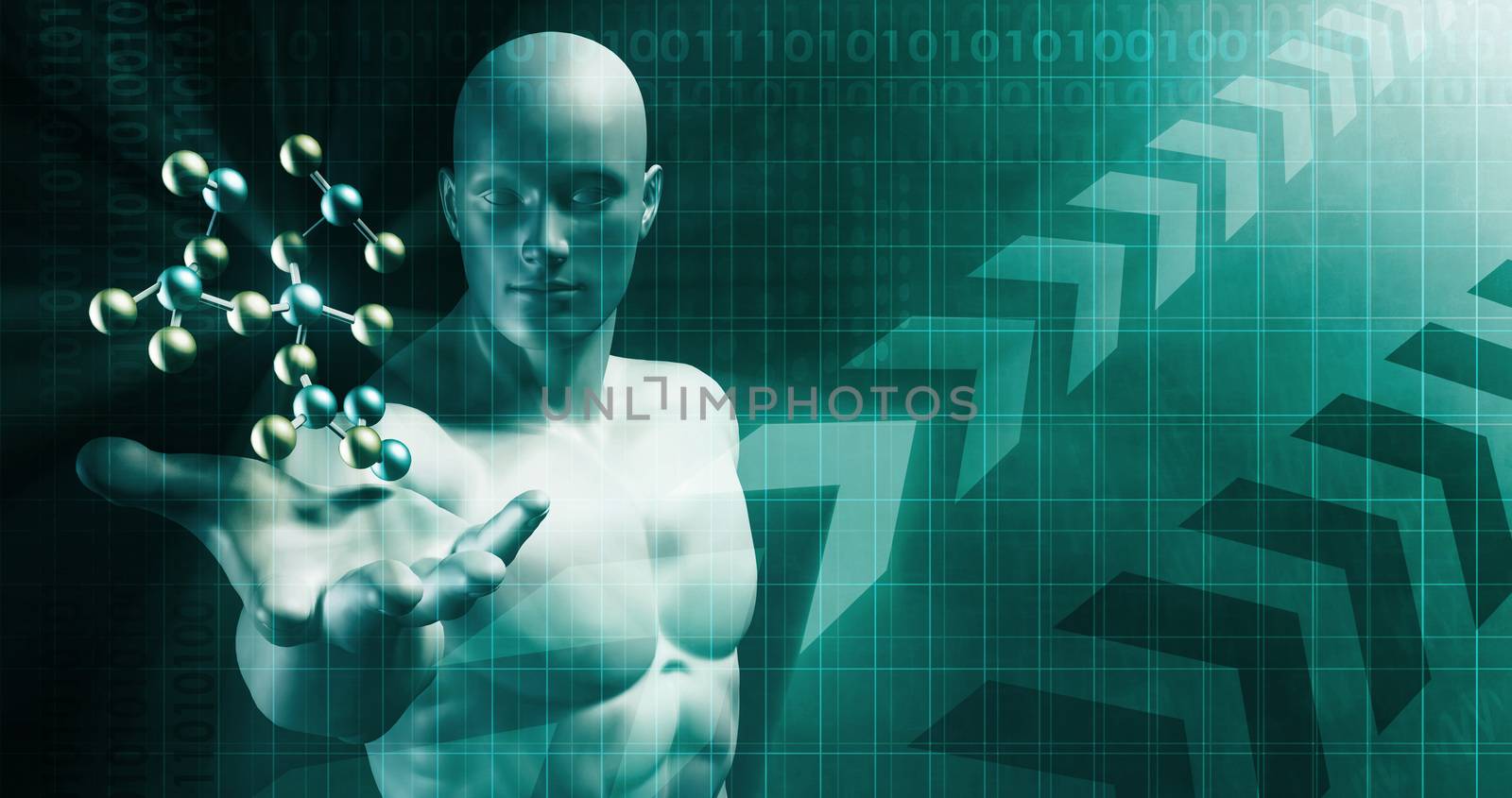 Science Professional Holding Molecule Structure in Hand