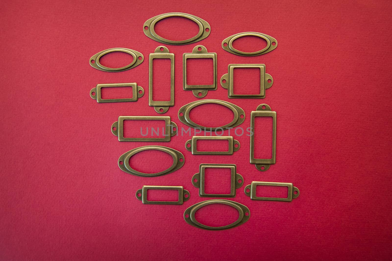 Design element frame for sale on a red background