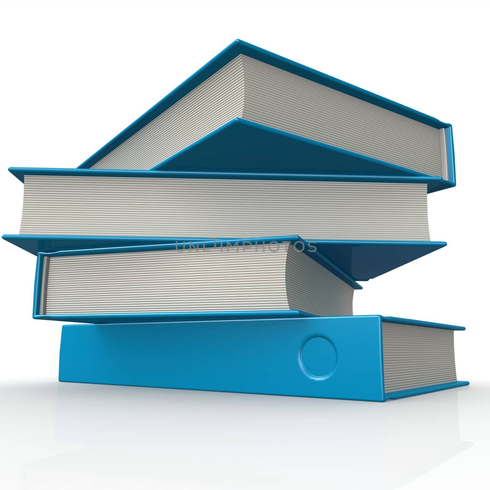 Stack of blue books by tang90246