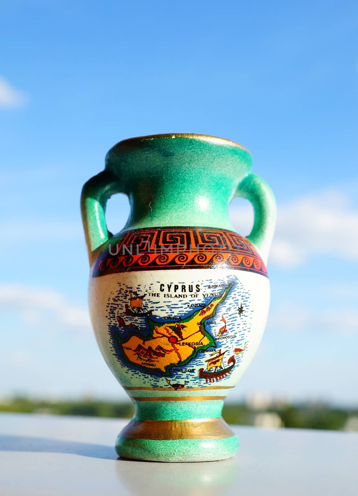 Close-up of an small Cyprus vase