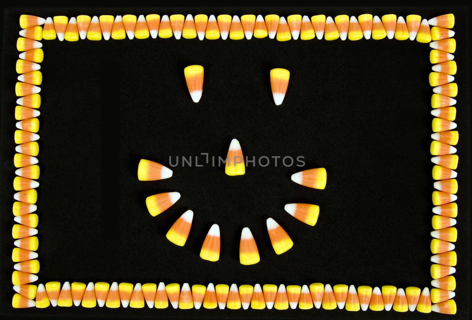 Halloween Happy Face With Candy Corn by stockbuster1