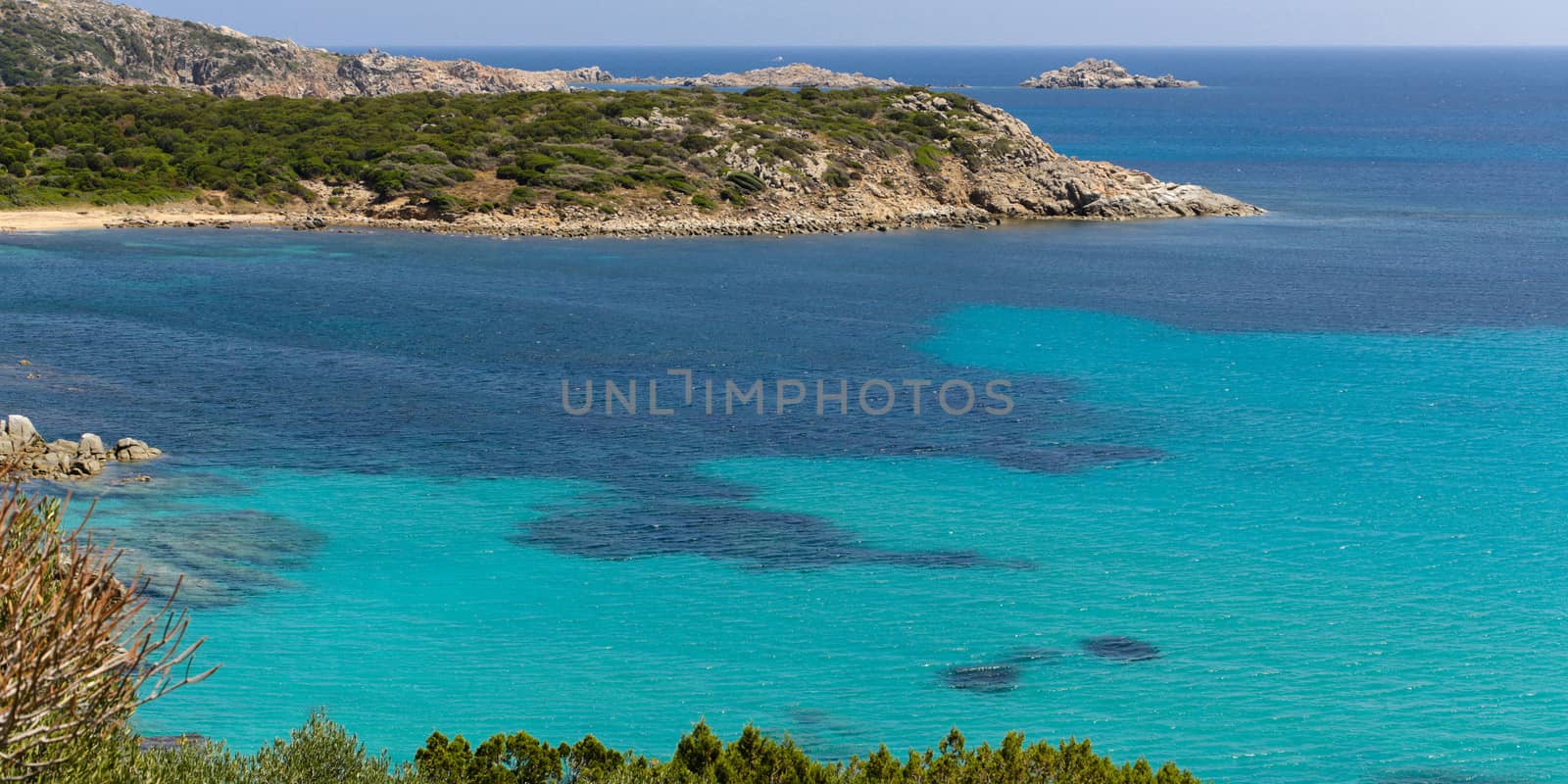 View of the wonderful beach of Spiaggia di Tuerredda, Sardinia