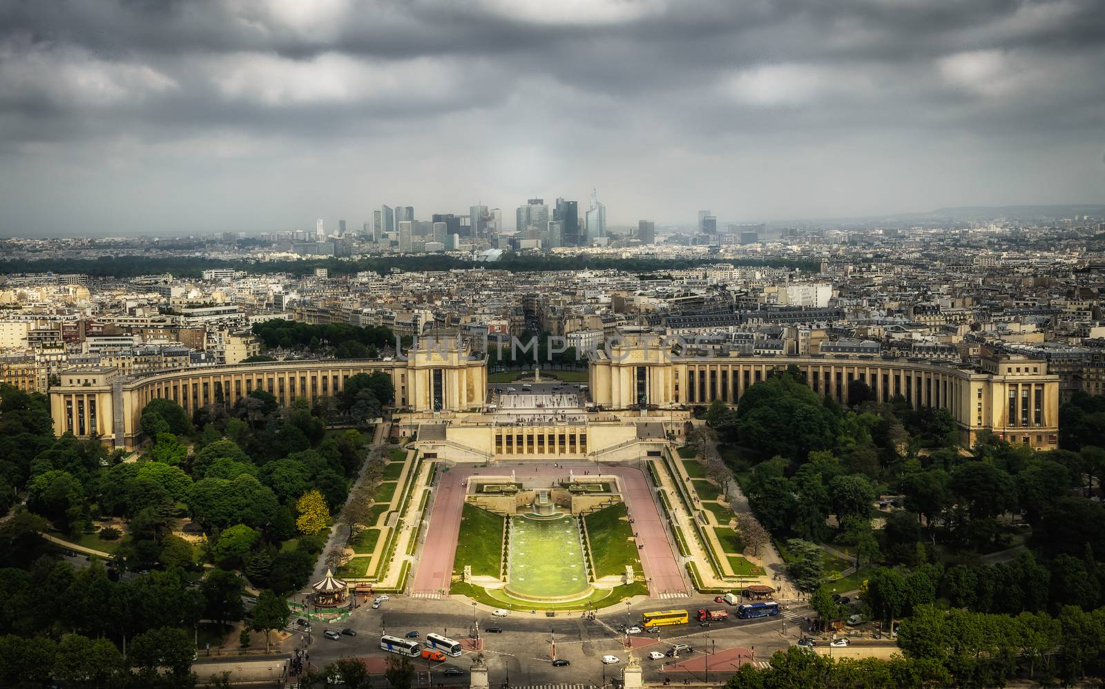 A nice view of Paris from Eiffel tower.