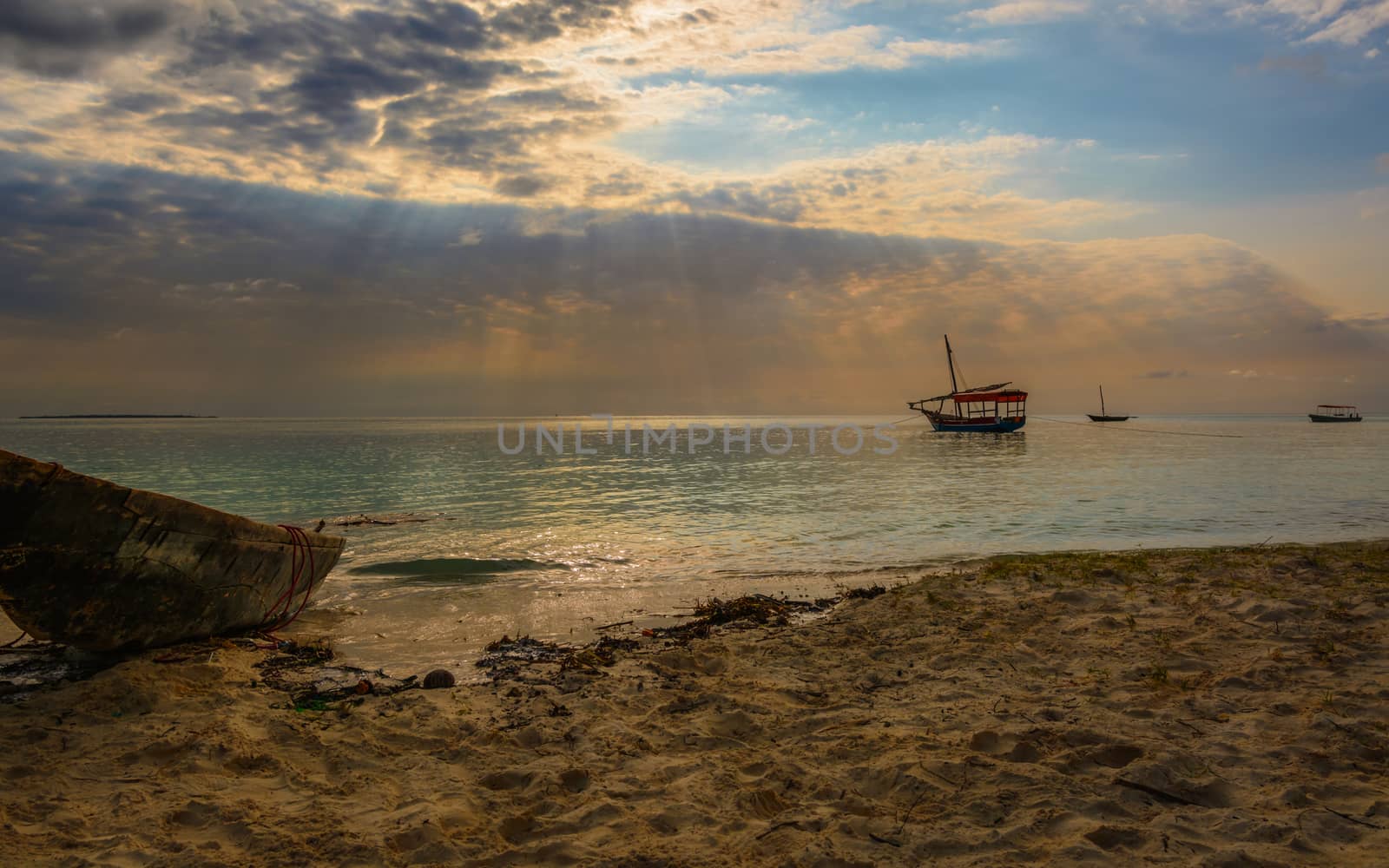 A nice view of nungwi beach situated at north of zanzibar,Tanzania.