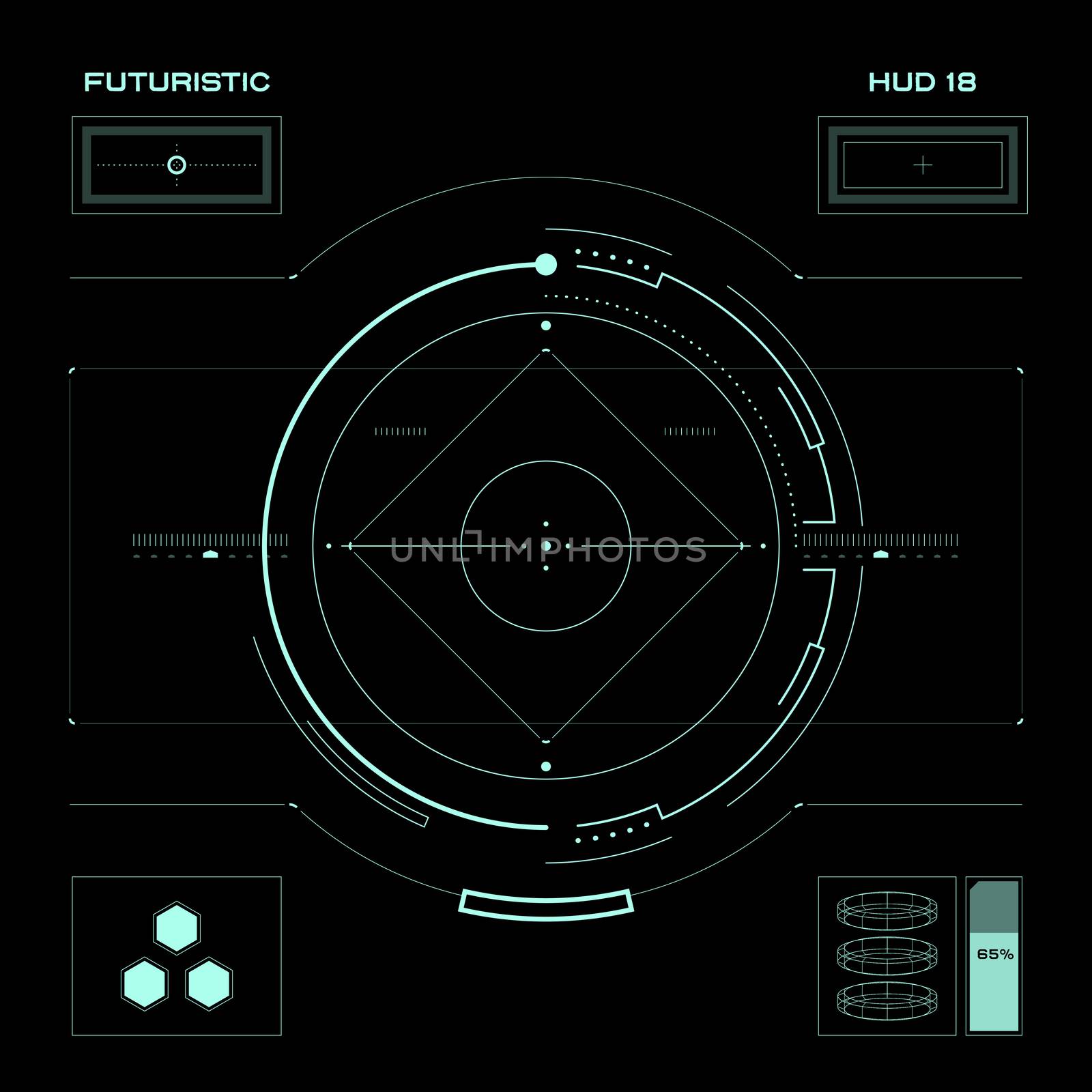 Futuristic touch screen user interface HUD by clusterx