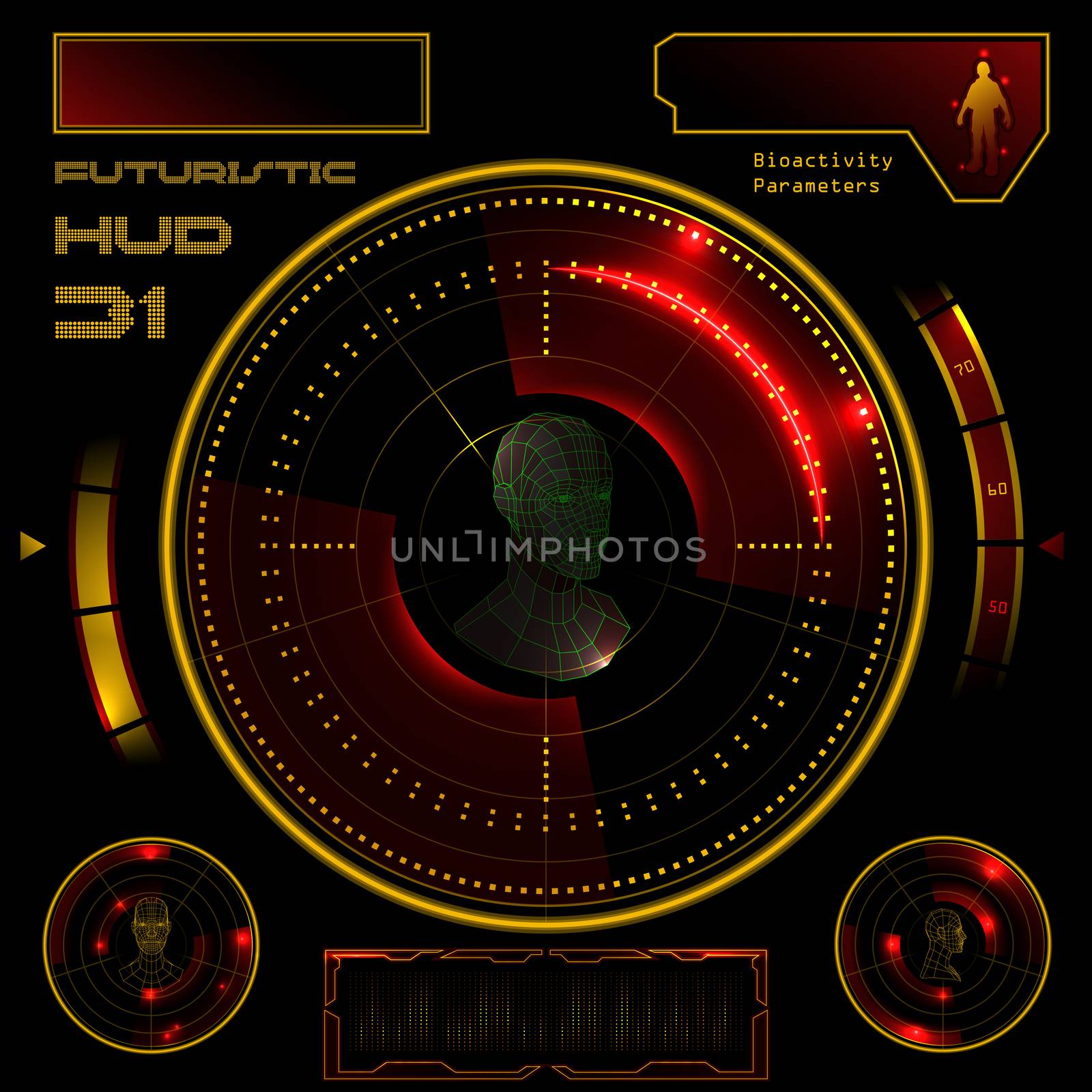 Abstract future, concept vector futuristic blue virtual graphic touch user interface HUD, raster version