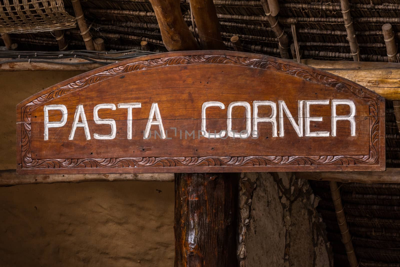 Pasta corner sign.