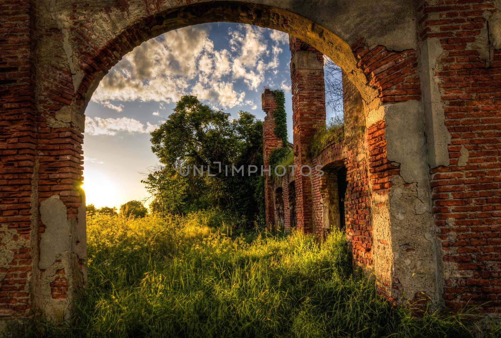 A nice view of abandoned farm near Milan,italy.