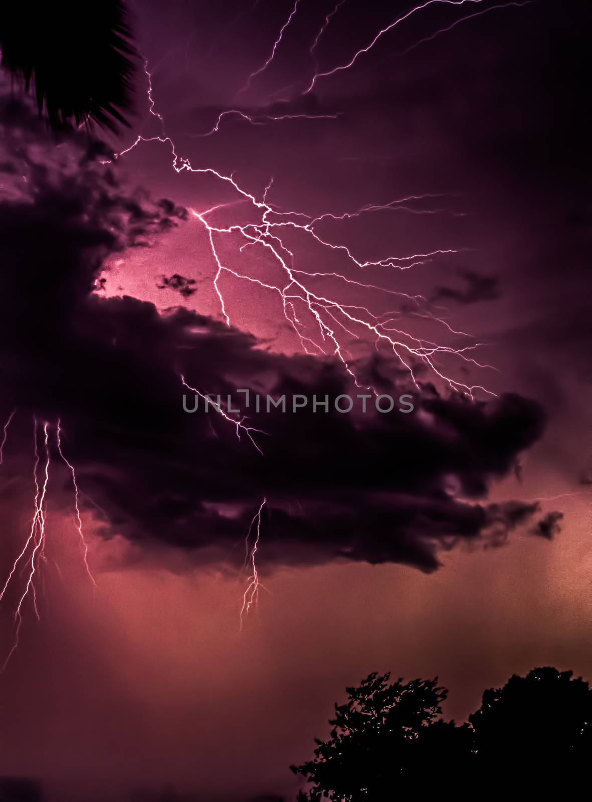 Lightning storm near Sanibel Island, Florida, United States