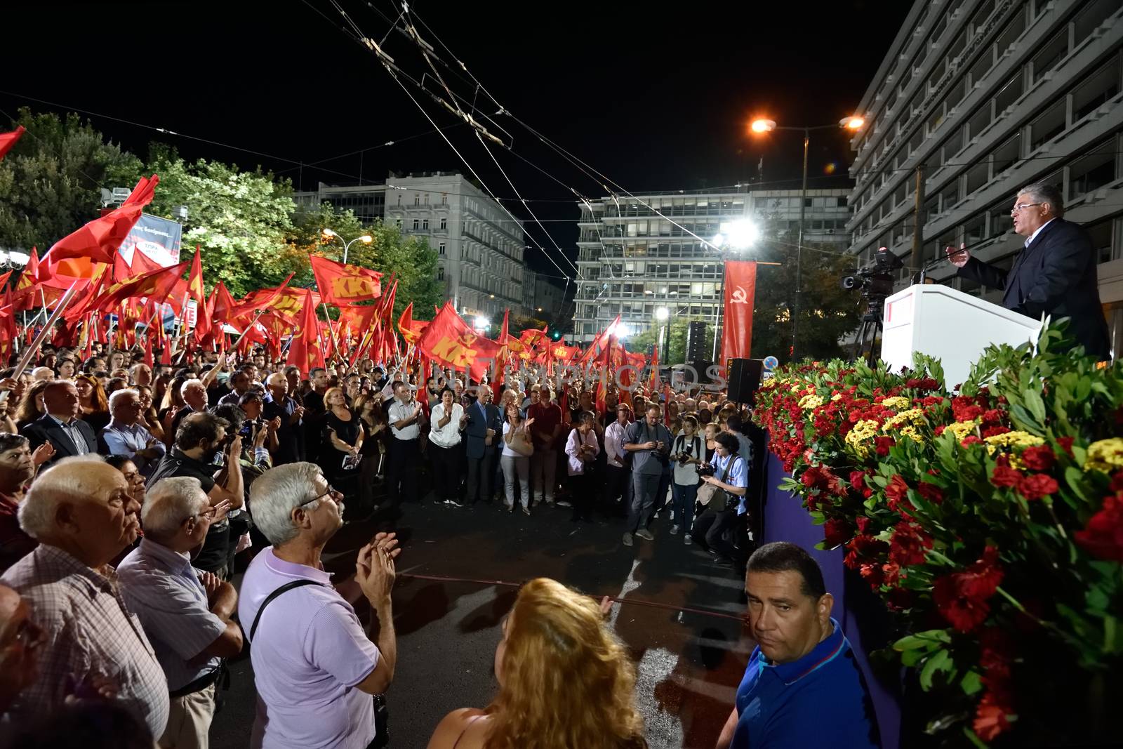 GREECE - POLITICS - ATHENS COMMUNIST ELECTION RALLY by newzulu