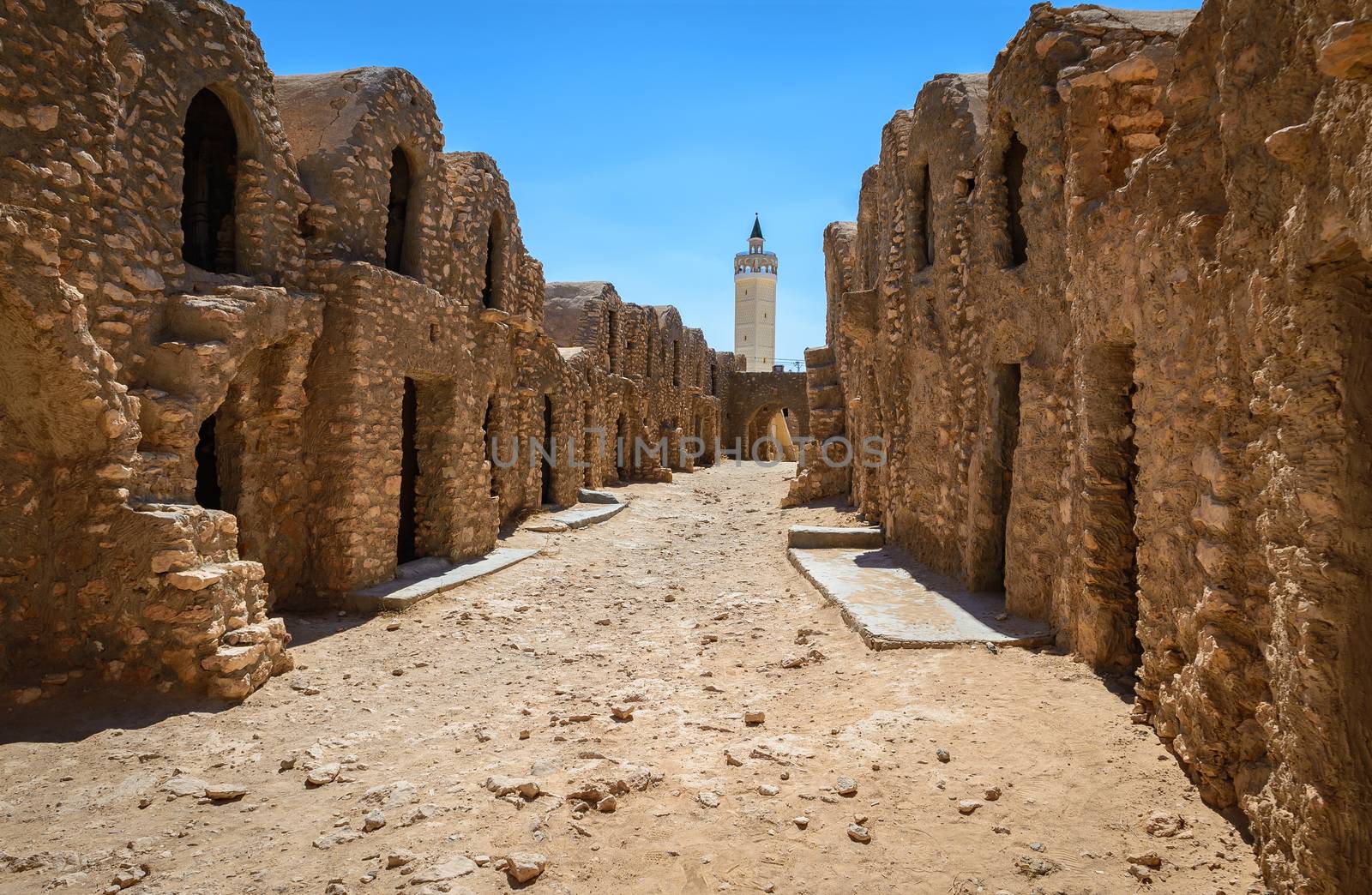 a beautiful view of the barn where it was filmed the famous movie "Star Wars" located in Tunisia