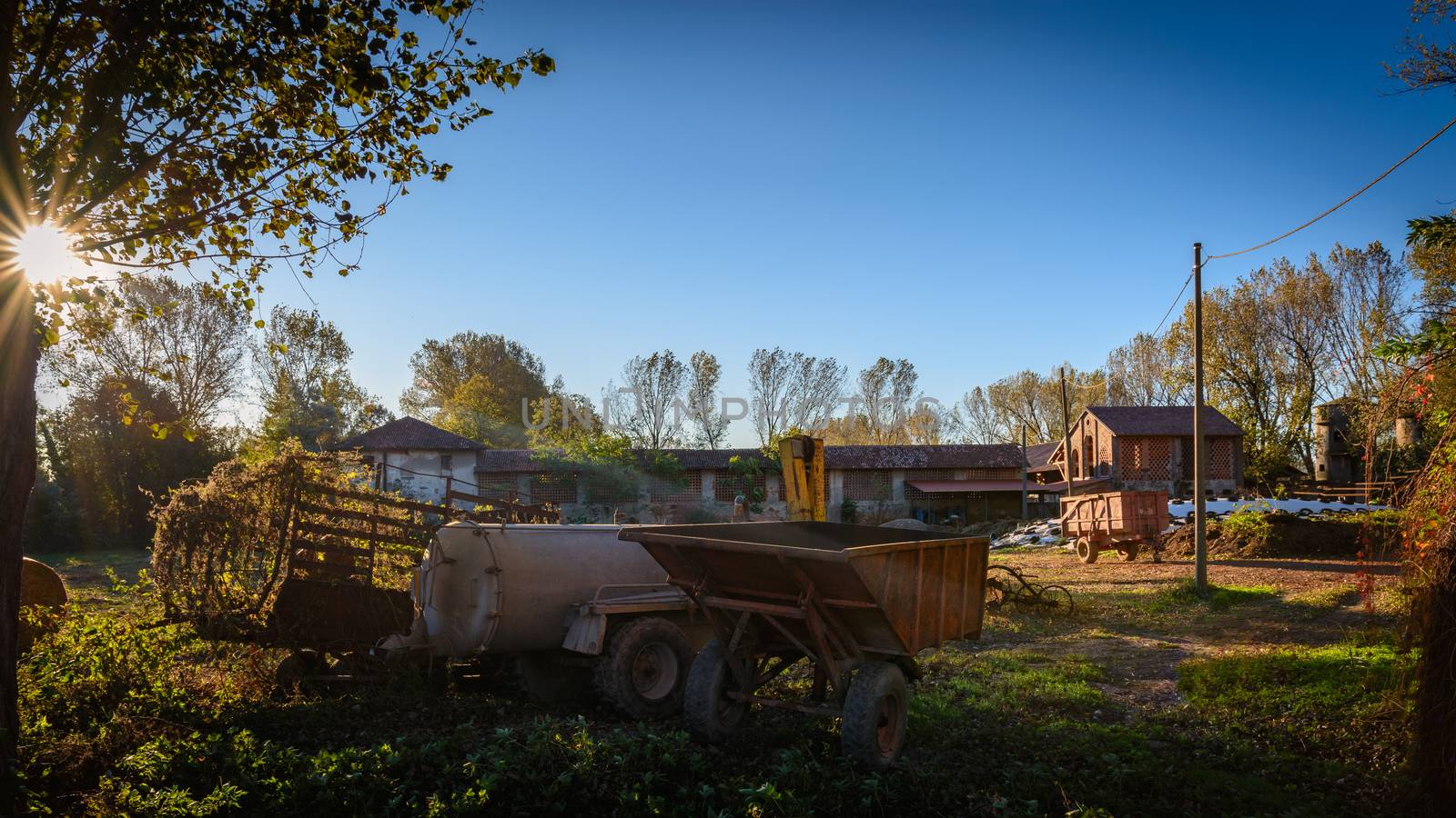 a nice view of old farm situated inside Milan,italy.