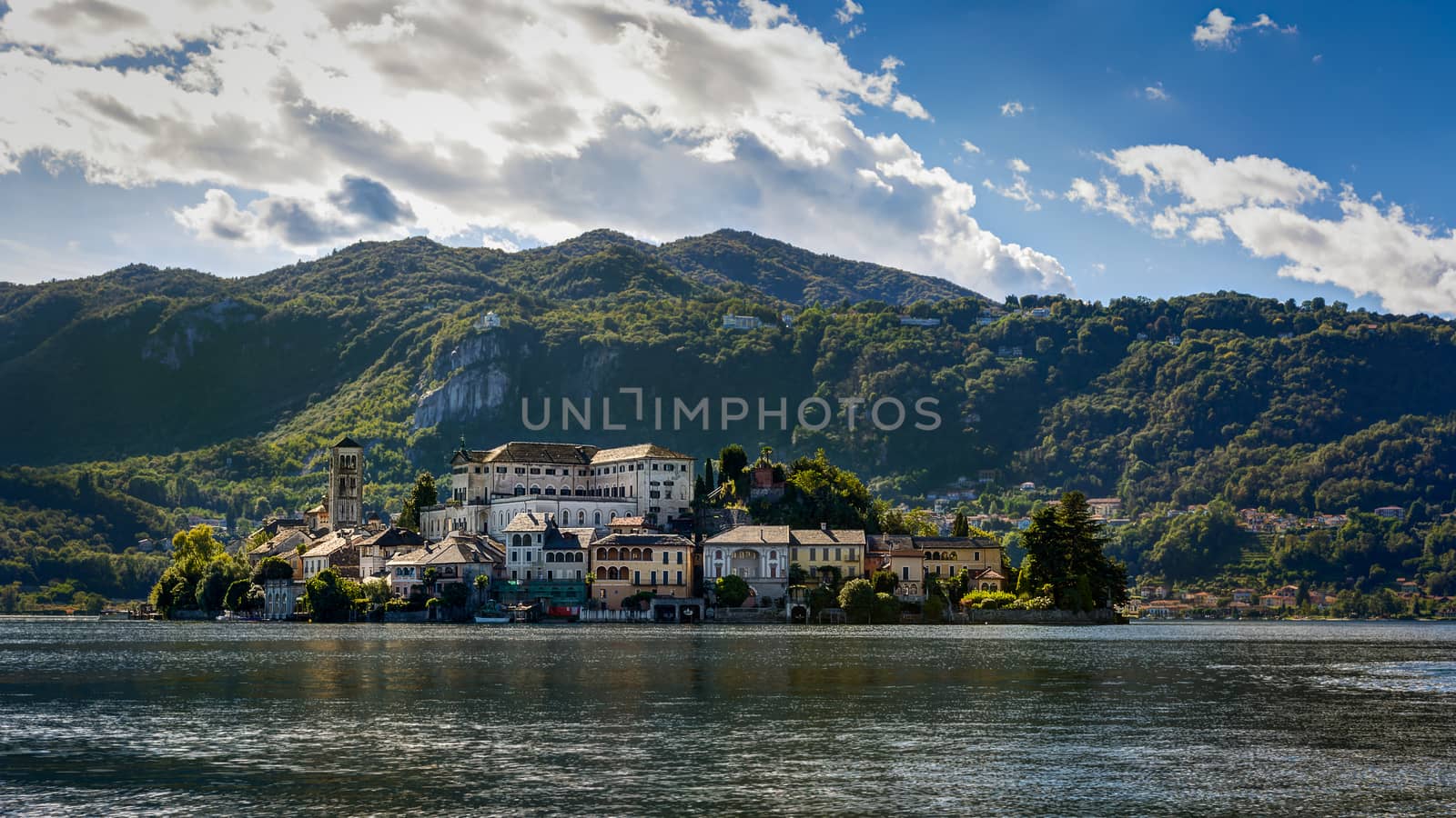 Lake Orta is known as the most romantic lake in Italy. 
located in Piedmont in northern Italy a few miles away from the largest and most famous lake Maggiore. 
In the middle of the lake there is the beautiful island of San Giulio.