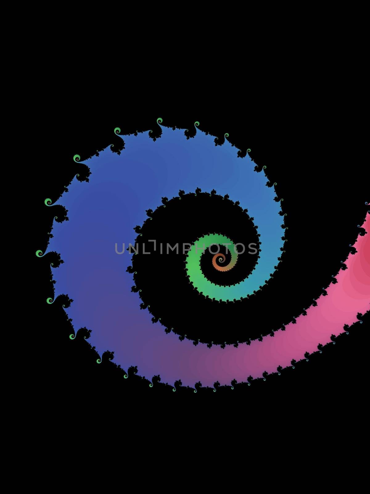 Digital computer graphic - rendering. Abstraction background with a fractal spiral for design.