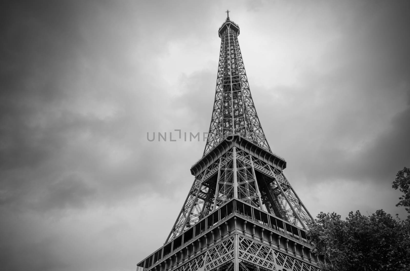 Eiffel tower in Black and white, Paris, France