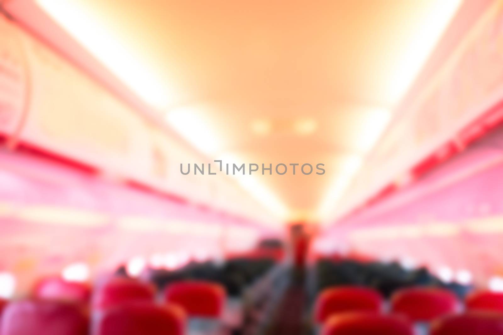 defocus interior of the passenger airplane by Yuri2012