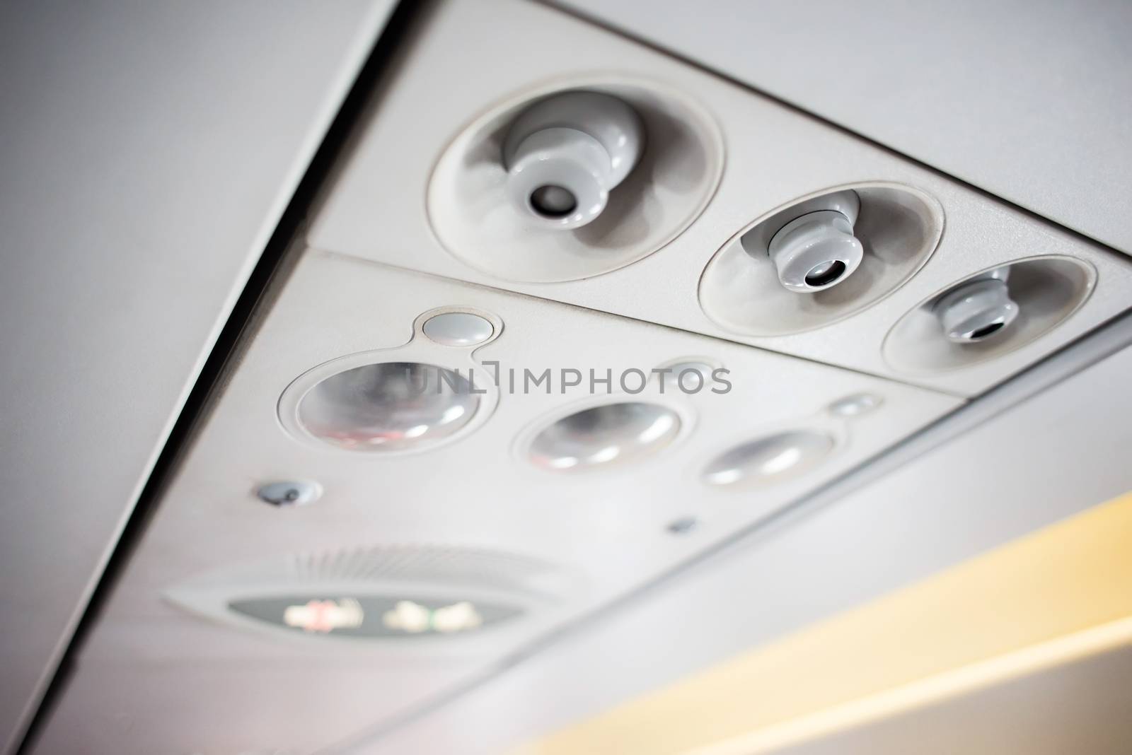 defocus interior of the passenger airplane by Yuri2012