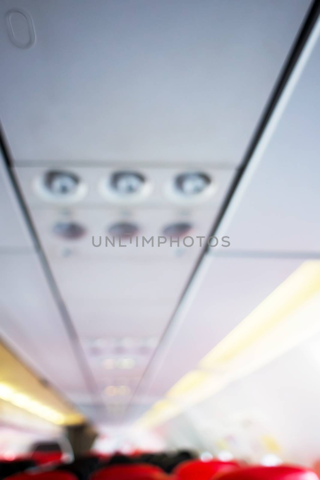 defocus interior of the passenger airplane by Yuri2012