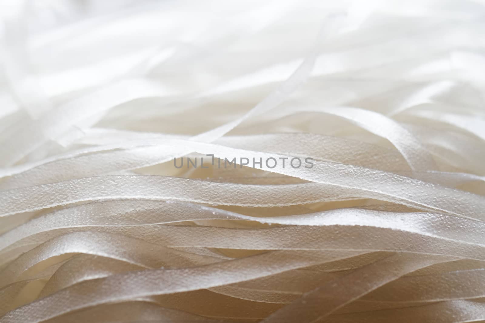 Macro photo of delicious dry rice noodles