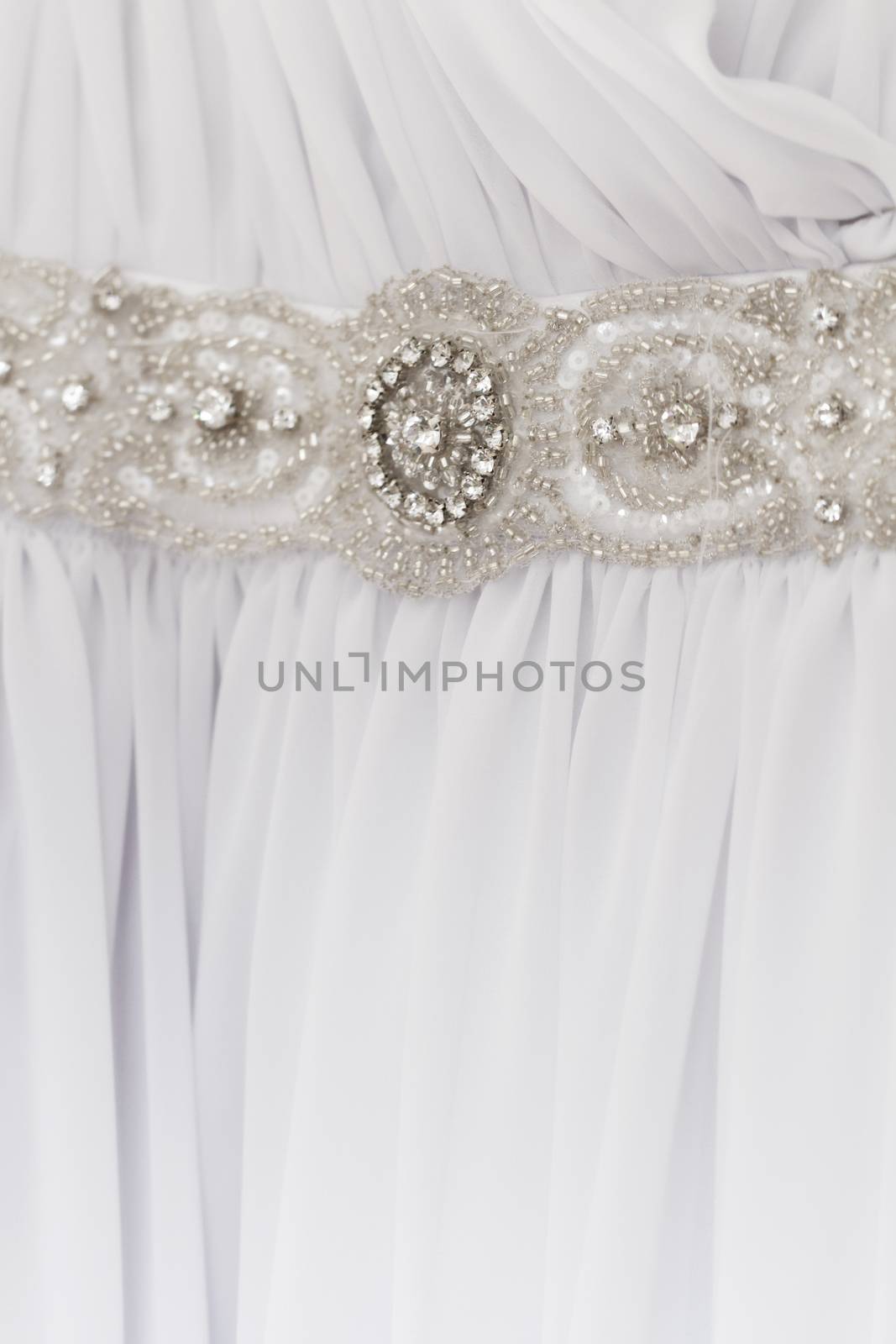 Photo of a wedding dress beaded belt