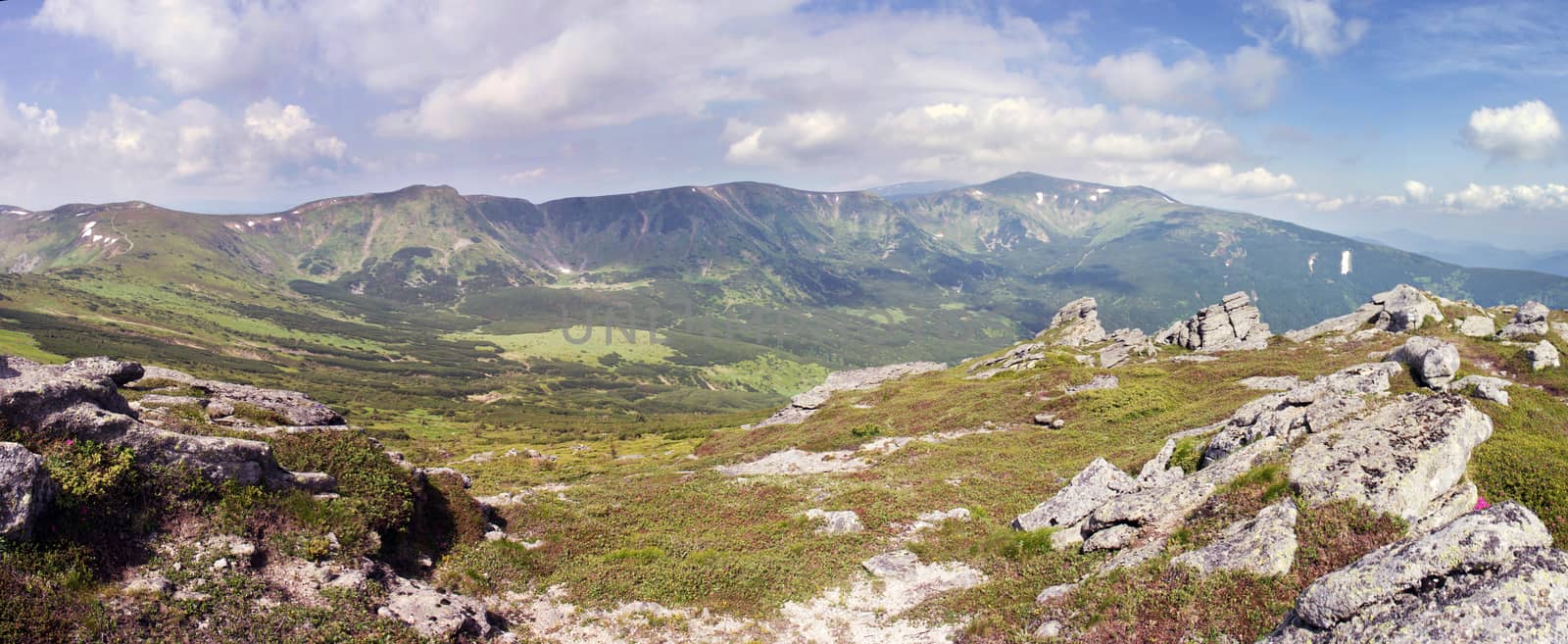 Chornogora ridge of Carpathian mountain, Ukraine. by dolnikow