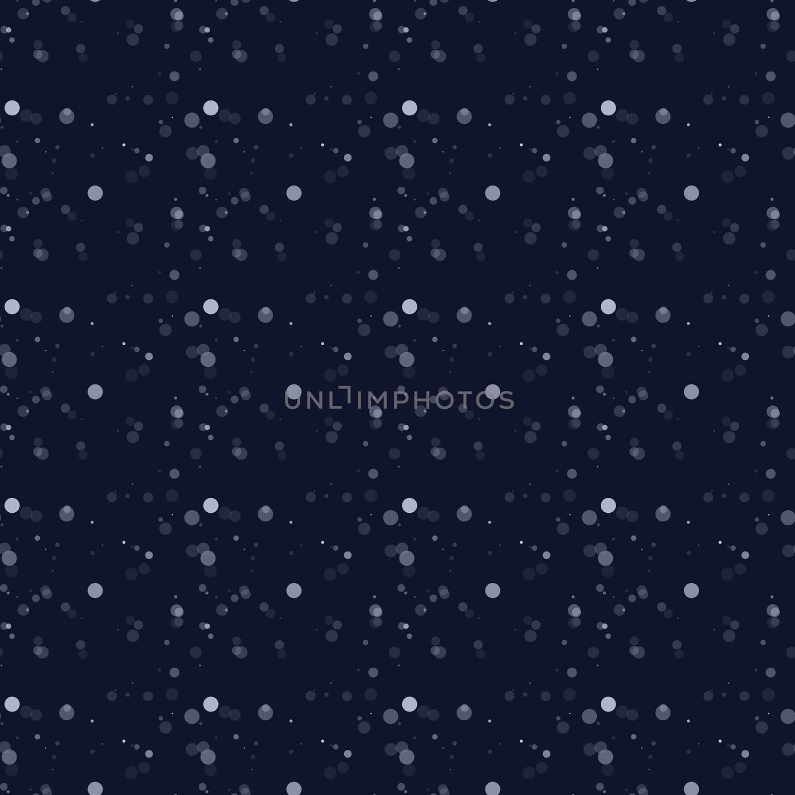 White snow falling on dark background, seamless pattern.