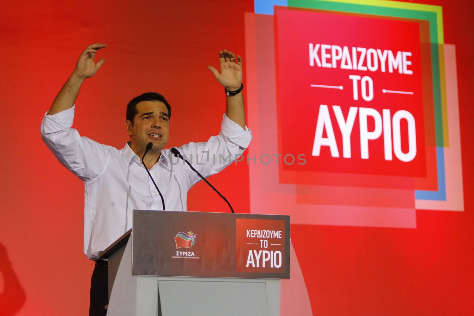 ATHENS - GREEK GENERAL ELECTION - SYRIZA RALLY - SYNTAGMA SQUARE by newzulu