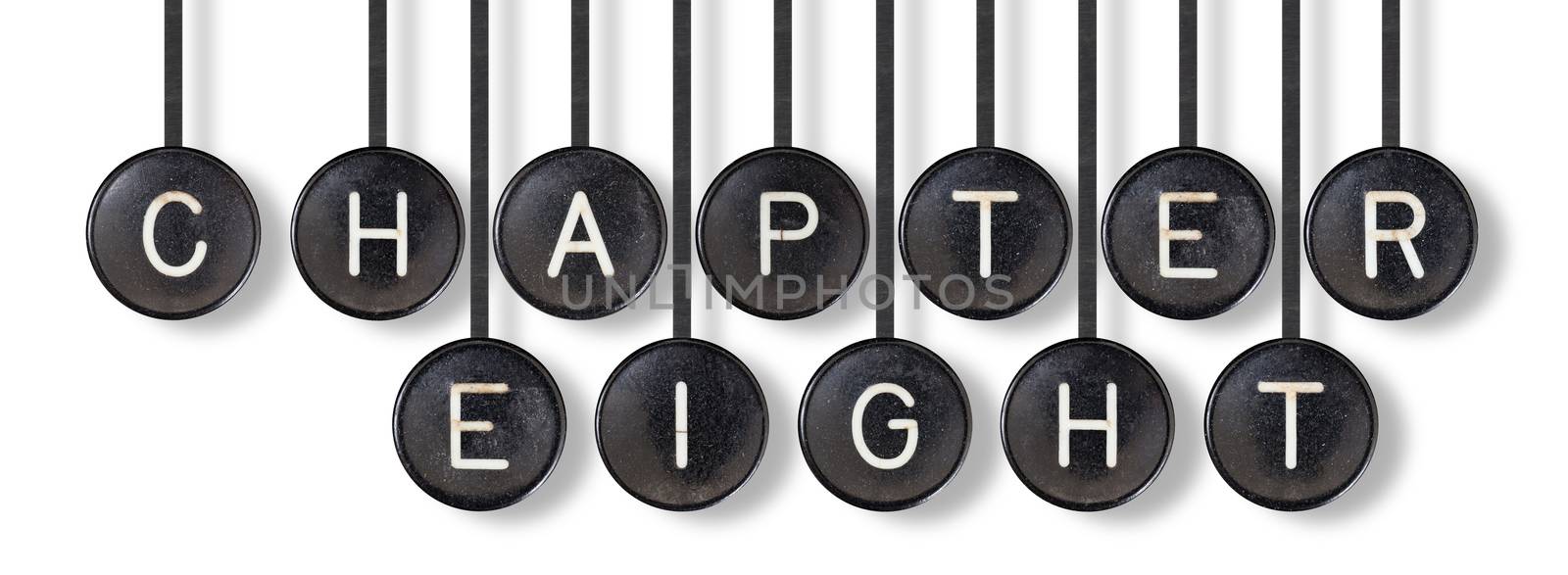 Typewriter buttons, isolated on white background - Chapter eight